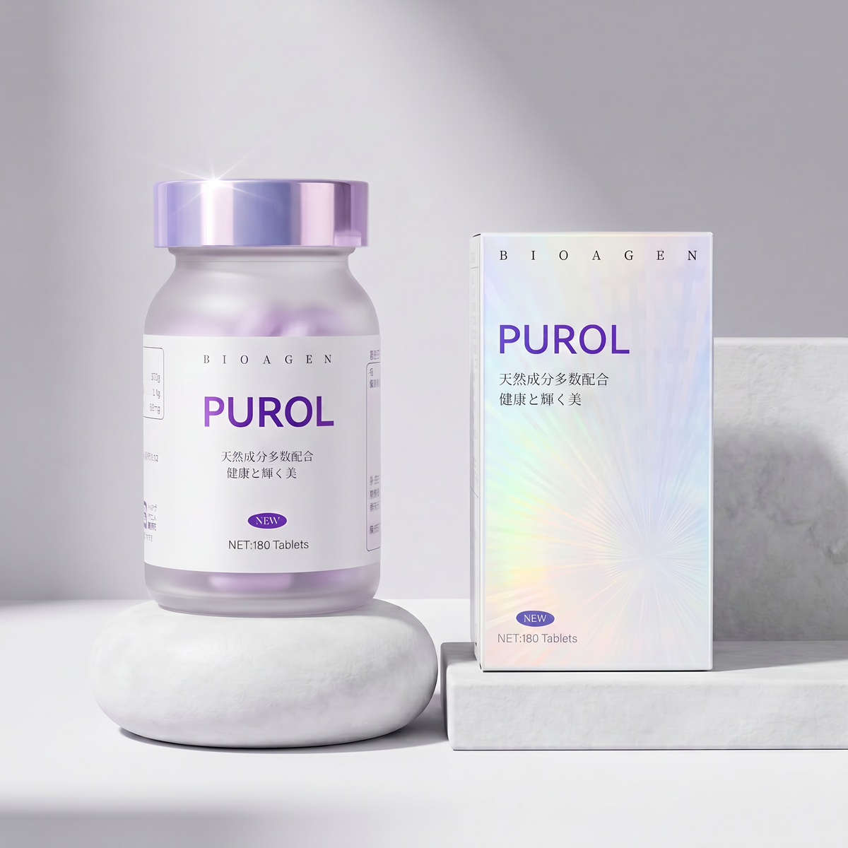 PUROL ピューロのボトルと外箱